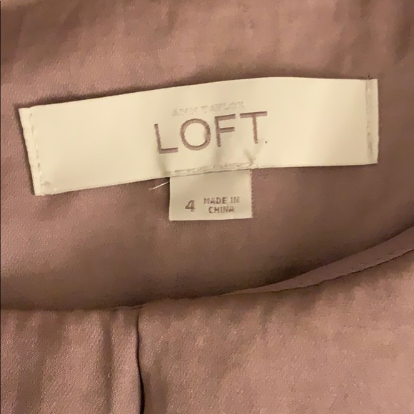 LOFT Mauve Ruffle Dress - Picture 5 of 5